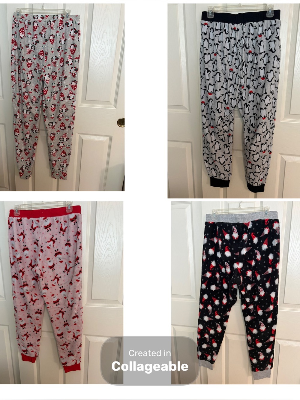 4 pairs holiday/Christmas pajama pants